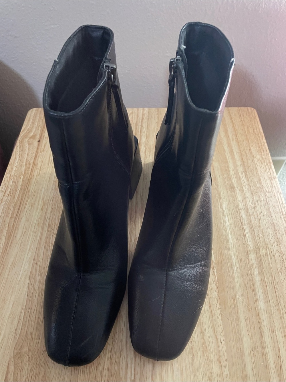 Sleek Black Ankle Booties with Side Zip